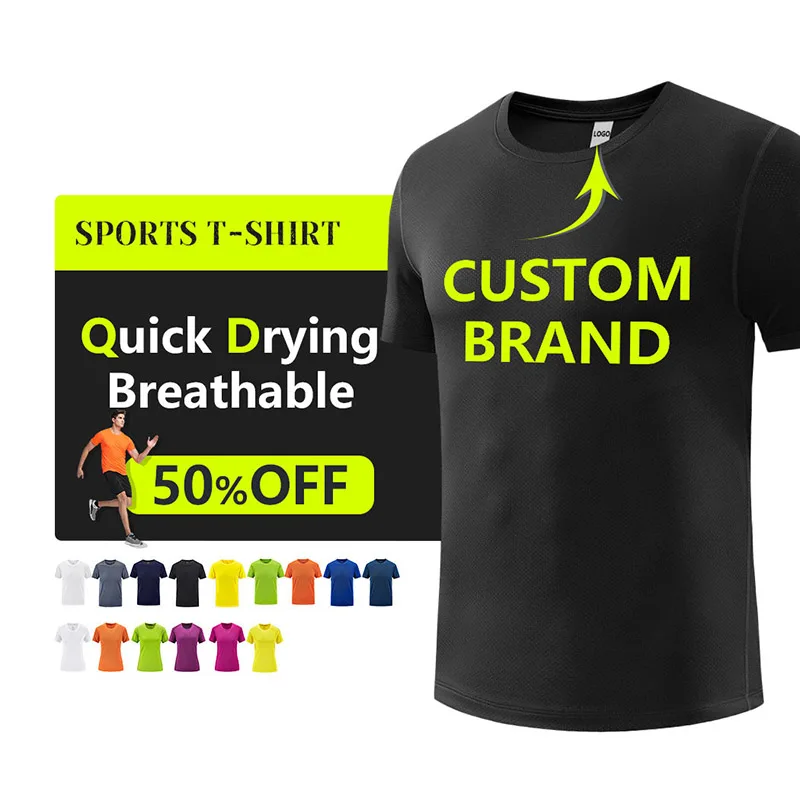 

Free Samples T-Shirts Custom T Shirt Printing Gym Polyester TShirt Sport T Shirt