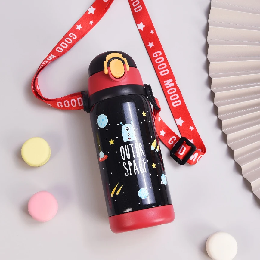 

Custom Printed Double Wall Stainless Steel Skinny Straight Printed Pattern Thermos Bottle