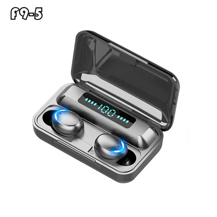 

F9-5 TWS Earphone Support Call led Digital Display BT V5.0 Touch Control Binaural Wireless with Charging Box Sport Earbuds