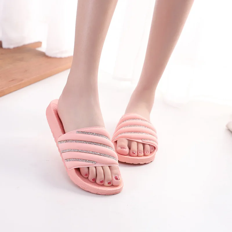 

Hot sale lady beach slide women indoor slip on slippers bedroom flat sandals for girls