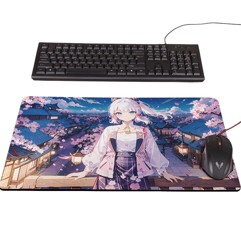 

40*90 40*60cm Rubber Keyboard Mats Desk Pad Hot selling genshin impact anime pads big mouse pad GamerMat Table Mausepad