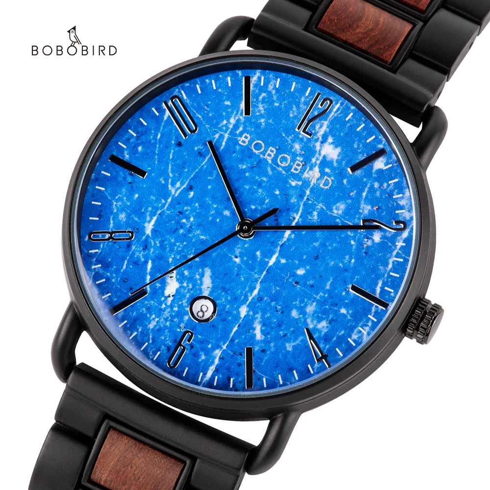

BOBO BIRD Dial Design Brand Male Casual Quartz Movement Man Custom Wristwatch 2021 Wooden Men Watch For father's Day Gift