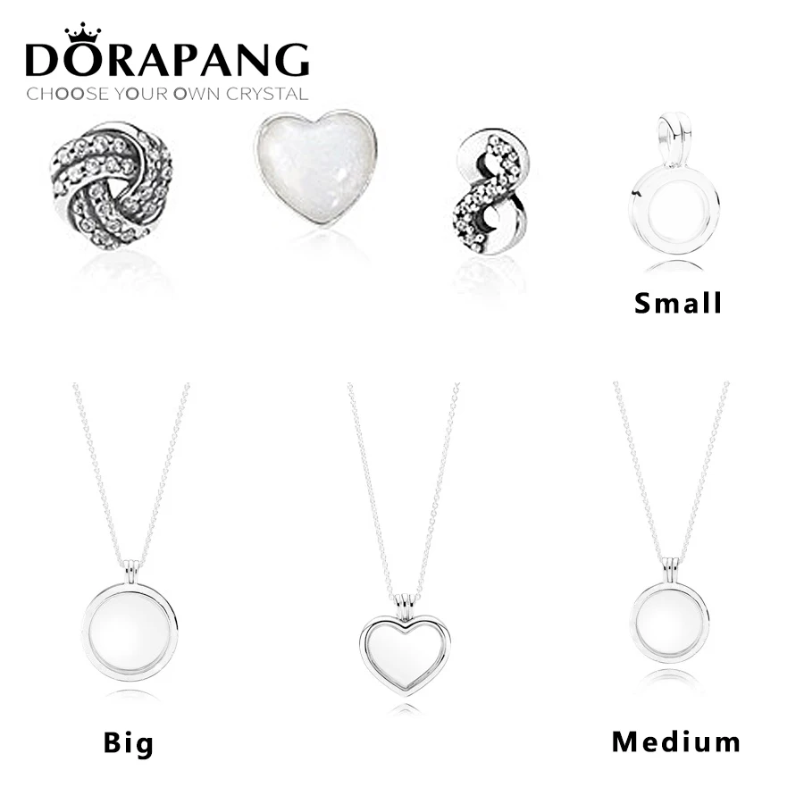 

NEW 2021 Valentine's Day Newest 100% 925 Sterling Silver Heart shaped key Floating Locket for Women of Fashion Jewelry Wedding