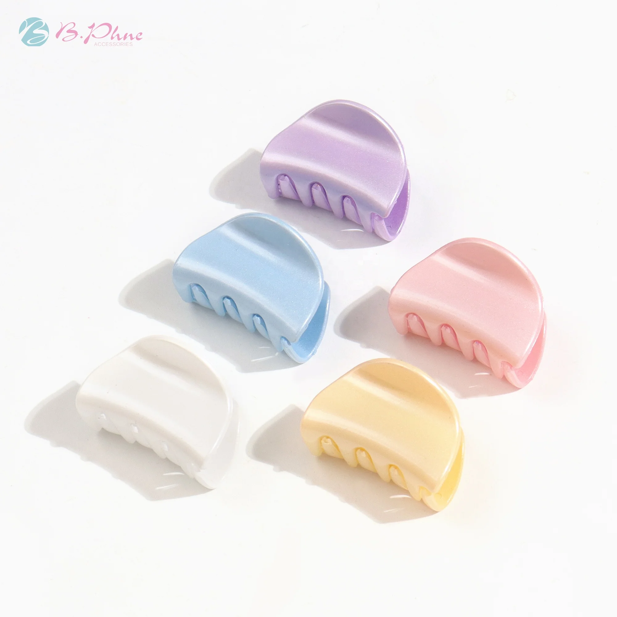 

B.phne fashion Hair Accessories simple matte small hair claw clip Colorful Cute Pretty Hair Clips For Women Girl