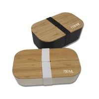 

eco friendly custom biodegradable leakproof bamboo fiber lunchbox lunch bento box with bamboo lid