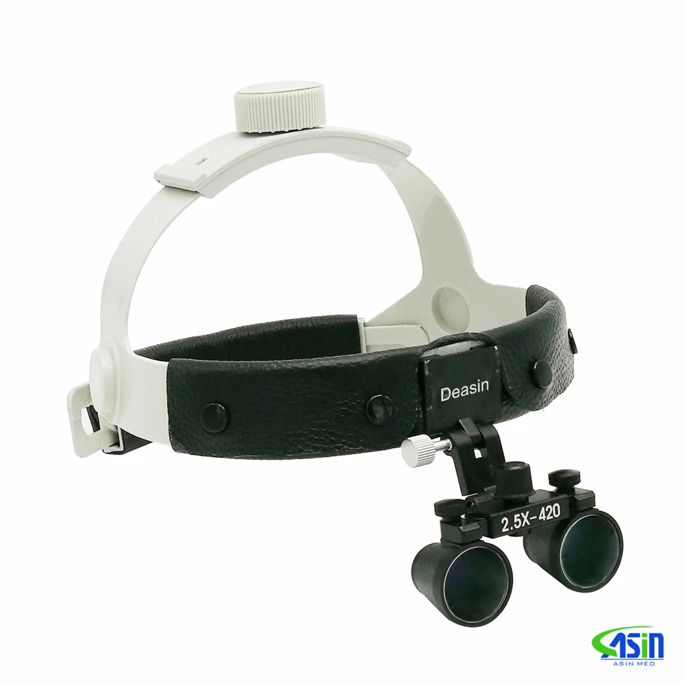 超轻双筒放大镜瞳孔头戴牙科放大镜可调牙医手术寸镜