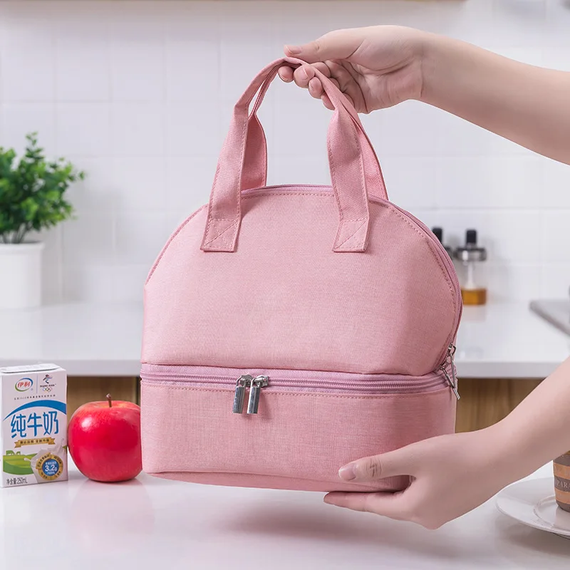 

Reusable Thermo Insulated Leakproof Office Lunch Bag Zipper Cooler Tote Lunch Bags For Girls