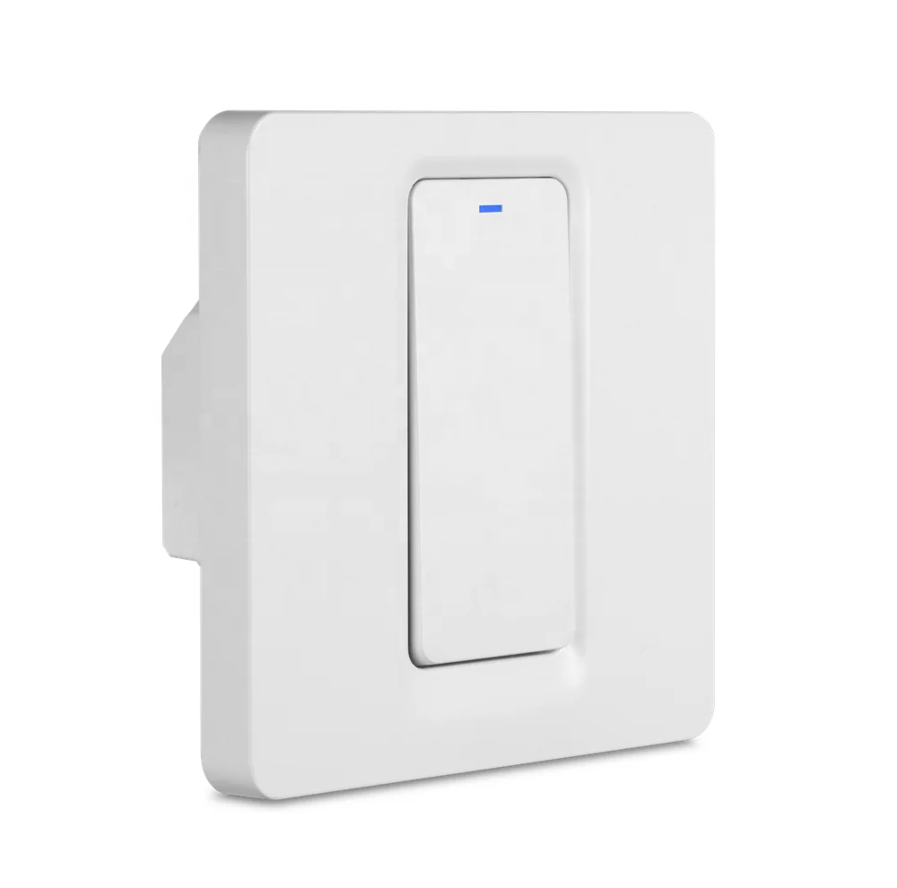 
Amazon Alexa Voice Control EU Standard Wall Smart Light Wifi Switch Press Button 1 Gang Smart Touch Wi-fi Wireless Power Switch 