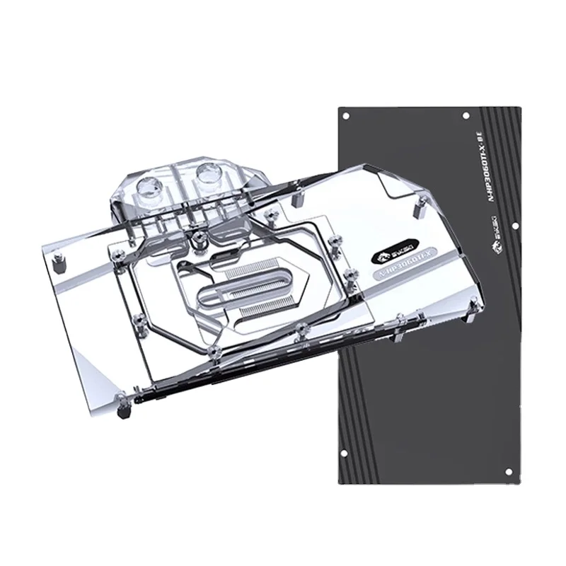 

bykski ,GPU Waterblock For HP GeForce RTX3060TI Graphics Card With Backplate,GPU Cooler,VGA Block 12V/5V RGB SYNC, Transparent