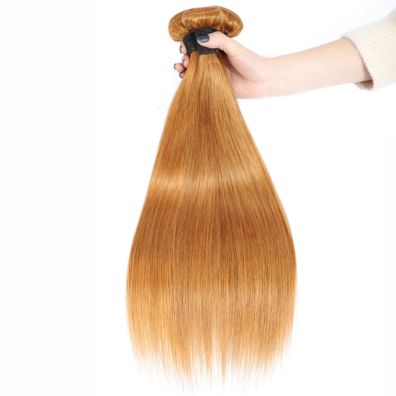 

#27 Honey Blonde Color Bundles,Brazilian Hair Bundles Wholesale,Cuticle Aligned Hair Bundles vendor, 27#