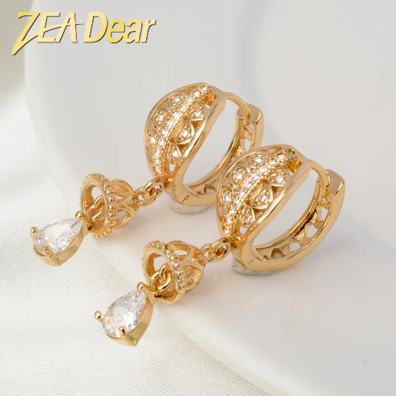 

zeadear hoop earrings set cheap children jewelry 18k gold color plated small hoop baby earrings
