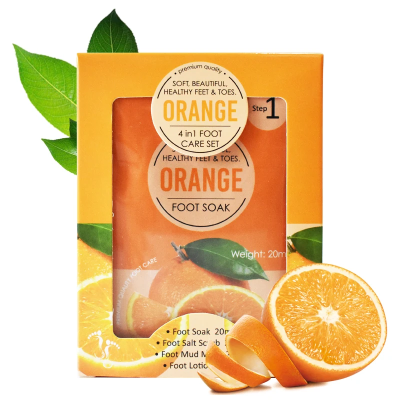 

It's sweet orange crystal mud luxury foot care kit box spot in seconds