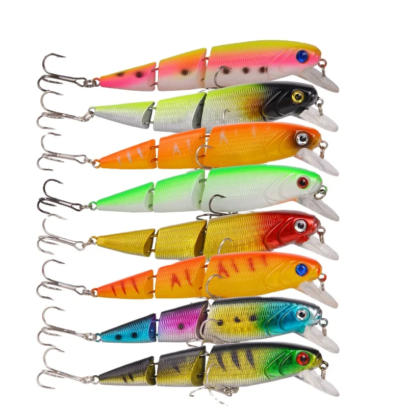 

Bulk Custom fishing tackle products 11.5cm 15.1g Luya bait three-section floating water hard bait, 8 colors