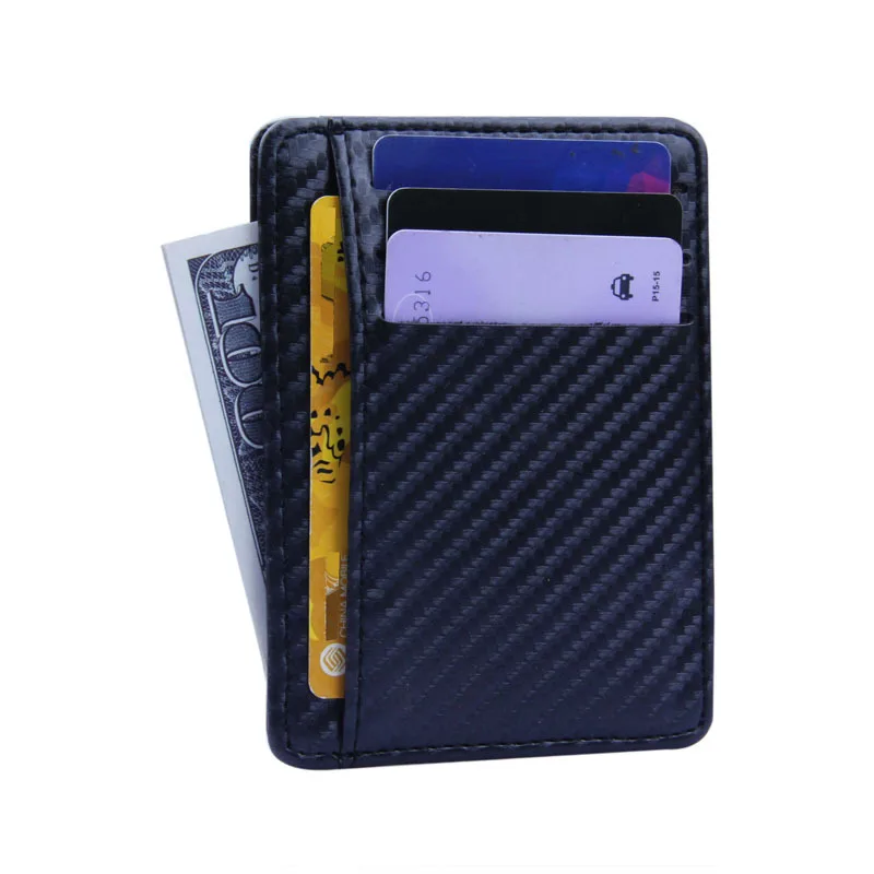 

Best selling cheap Amazon hot sell carbon fiber credit card wallet, Black, blue, coffee