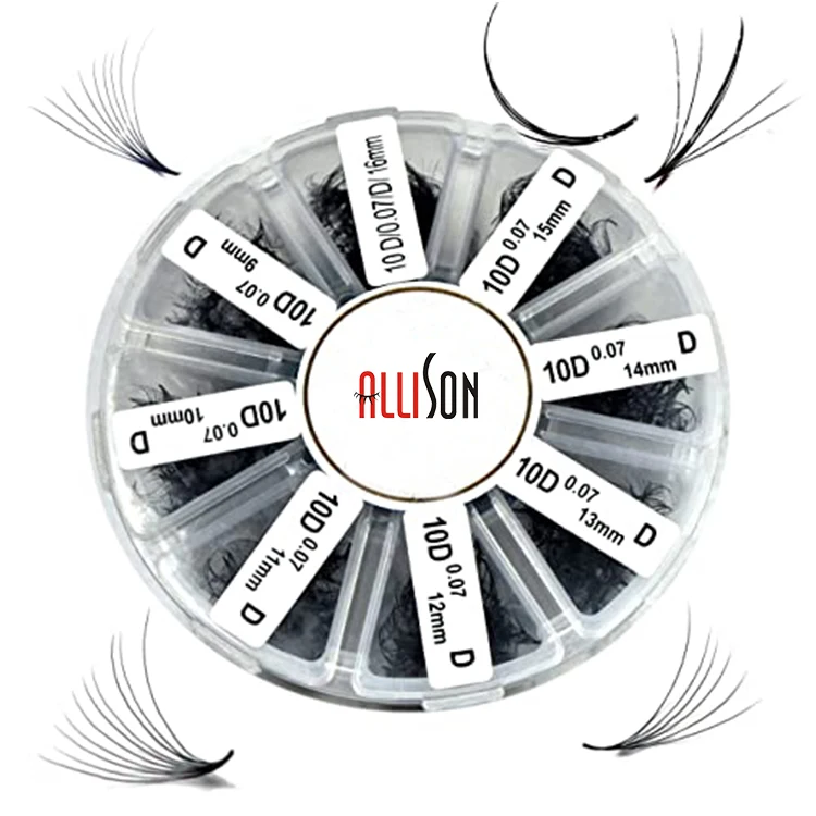 

Russian Volume Premade Fans Eyelashes Wholesale 2D-20D Ultra Speed Loose Premade Fan Lashes 1000 Fans