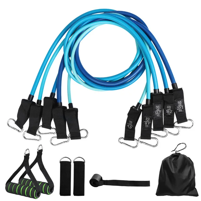 

Resistance Bands Set Exercise Bands with Door Anchor Legs Ankle Straps for Resistance Training, Customized color