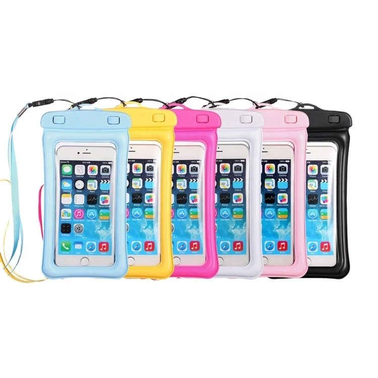 

BSCI ISO Sedex FAMA Waterproof Bag Pvc Mobile Phone Cases Clear Pouch Case Water Proof Cell Phone Bag With Lanyard, As show