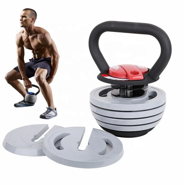 

zhejiang supplier free weight 9kgs 20LB lbs adjustable Fitness muscle training Cast Iron PVC Kettlebell, Red/black