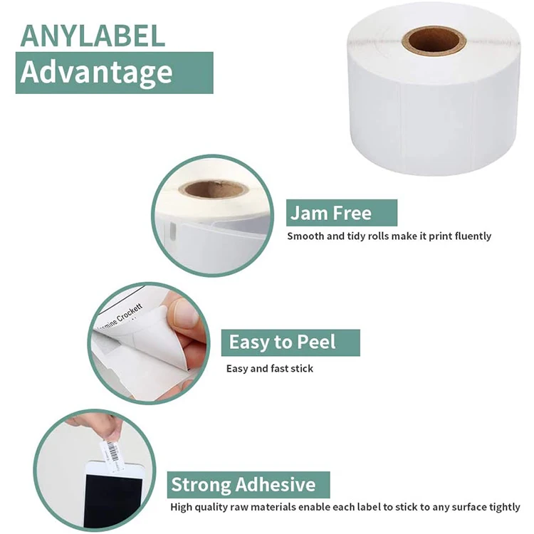 Olantai Shipping Label Adhesive Direct Thermal 3" X 2" Perforated Barcodes Address Labels Buy