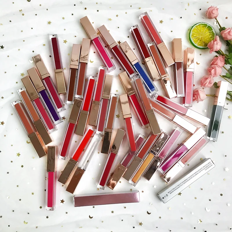 

Hot Sale Moisturizing 80 Waterproof Colors Creamy Matte Liquid Lipstick Private Label Glossy Lip Gloss