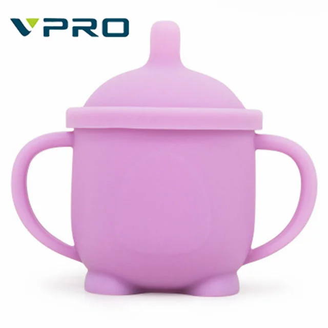 

silicone food grade water cup silicone baby product Cup for children baby Learning Drink Cup for children leak-proof and f