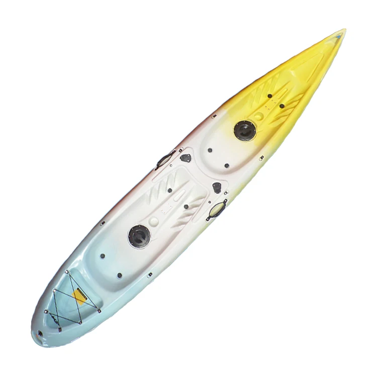 

Factory direct selling double sea fishing kayak plastic ocean kayak 13 feet rotational molding pedal fishing kayak