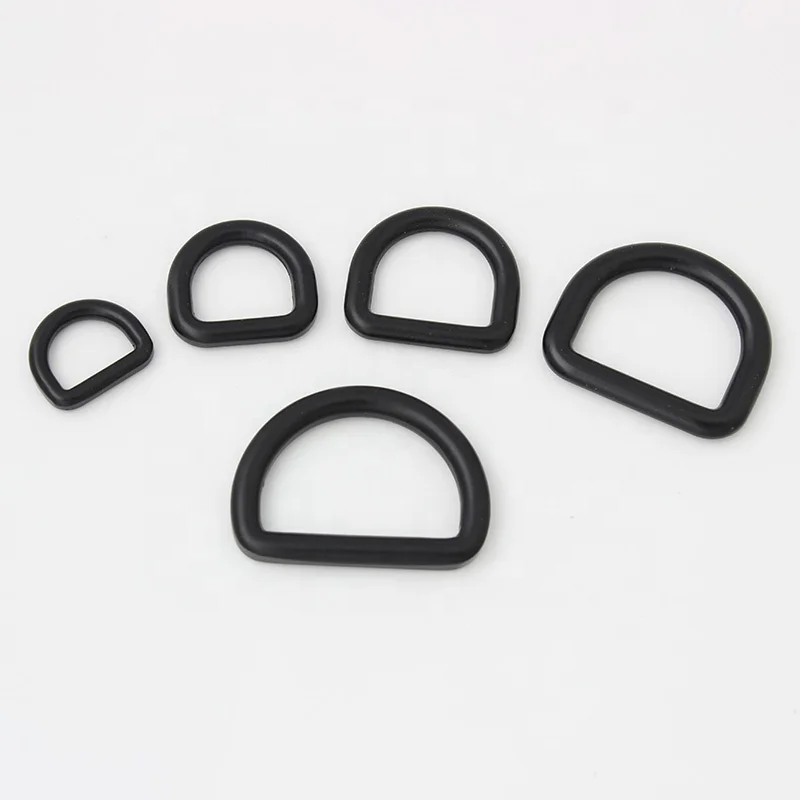

Nolvo World Dark black 5 size 13mm 15mm 19mm 25mm 30mm metal matte black d-rings d ring loop buckle for bag backpack