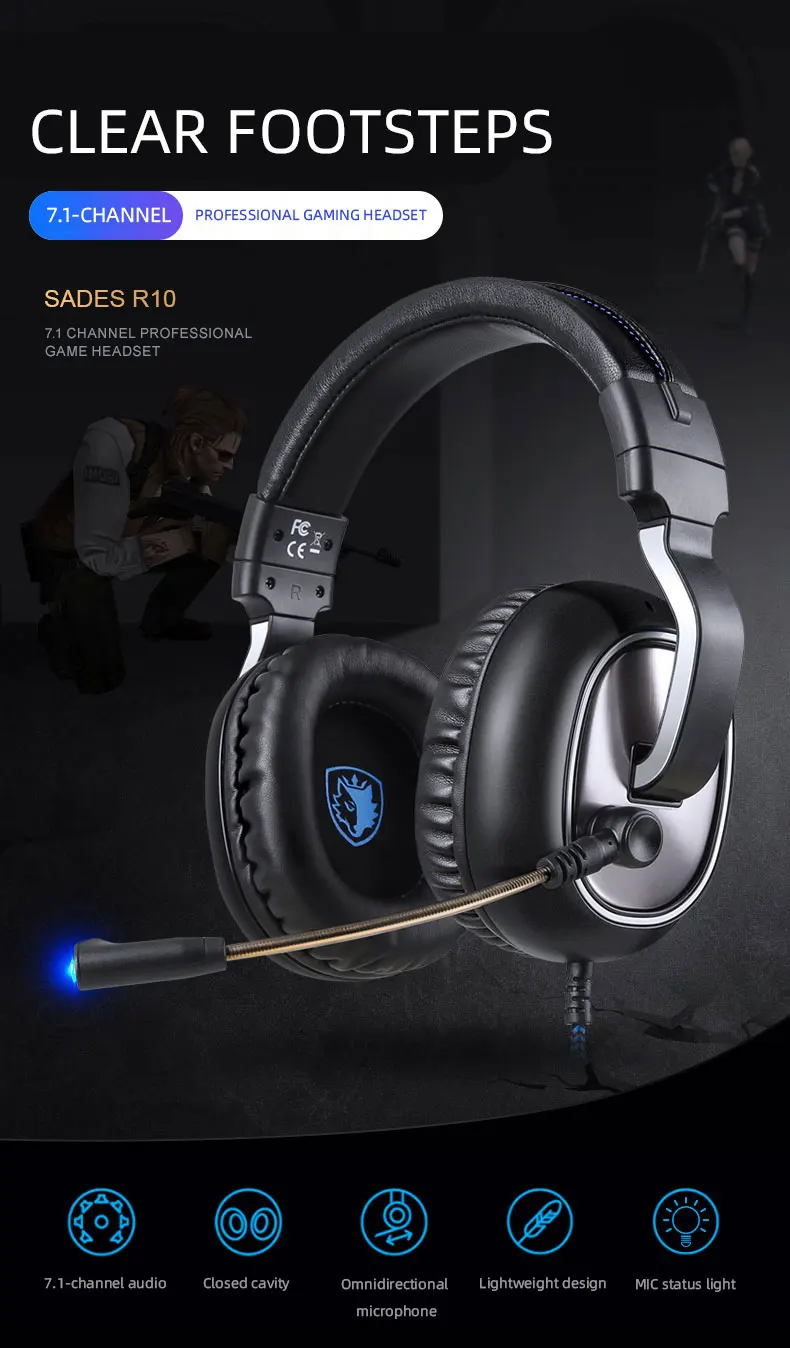 sades 7.1 channel gaming headset
