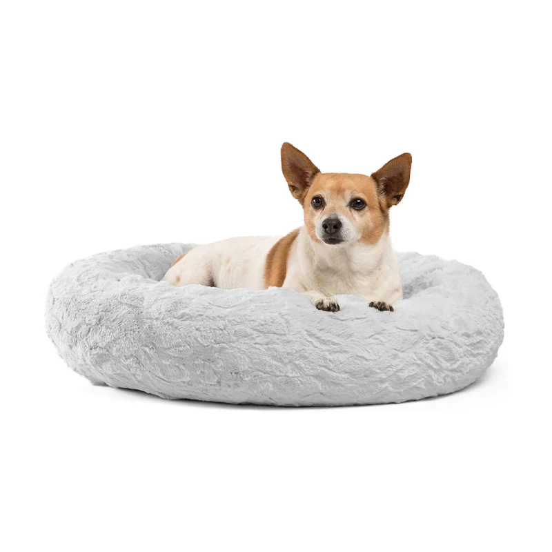 

2021 luxury large custom round calming designer donut fluffy removable cover xxl outdoor indoor plush portable pet cat dog bed, Black,grey,brown,orange,blue,red,yellow,green,pink...