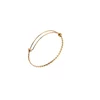 Adjustable Fashion 55/60/75mm Jewelry Stainless Steel Chain Twist Gold Colors Bracelet For Women