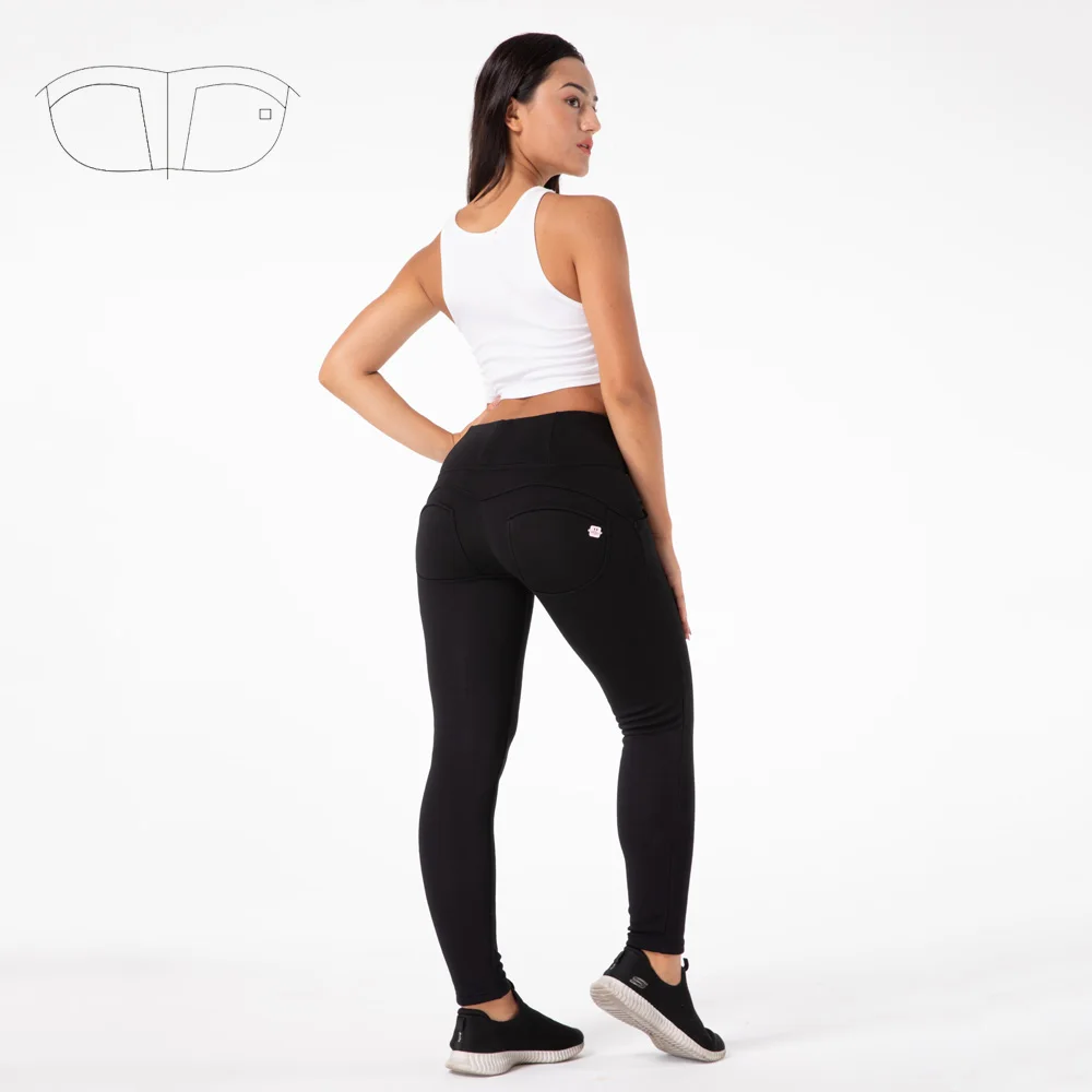 

Shascullfites Melody winter thermal pants with thick fleece lined black push up pants high waist butt lifting pants, Black leggings