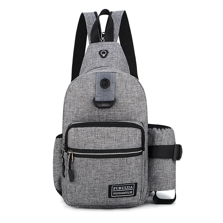 

New Fashion 2 Way Multi-function Men's Shoulder Sling Bag Chest Bag With Bottle Pocket
