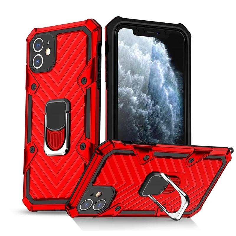 

Saiboro Heavy Duty Latest Mobile Back Cover for iPhone 11, Magnet Stand Rotating Suction Cellphone Case for iPhone 11 Pro, Black, red, rose gold, silver, army green, blue, green