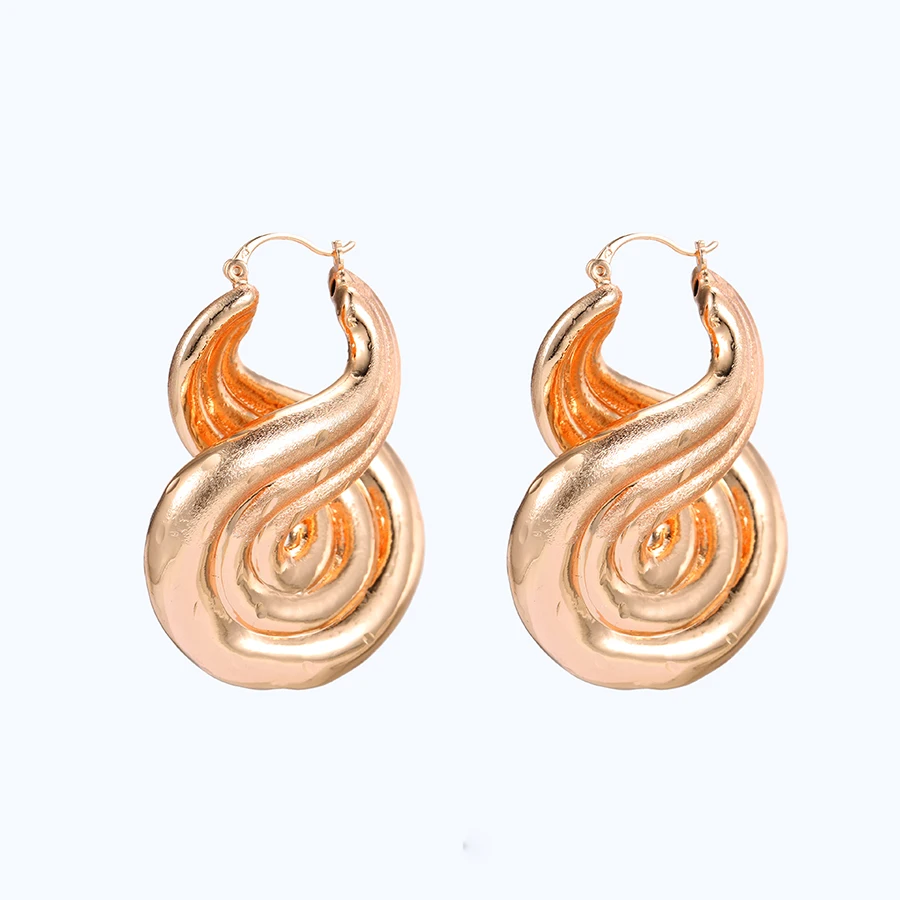 

96925 xuping gold earring designs trend fashion 18k gold plated hoop earring for girls