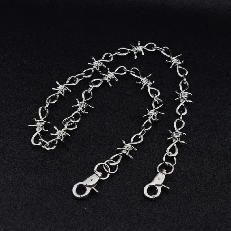 

Women Hip-hop Punk Style Barbed Thorns Link Chain Choker Wire Brambles Necklace, Silver