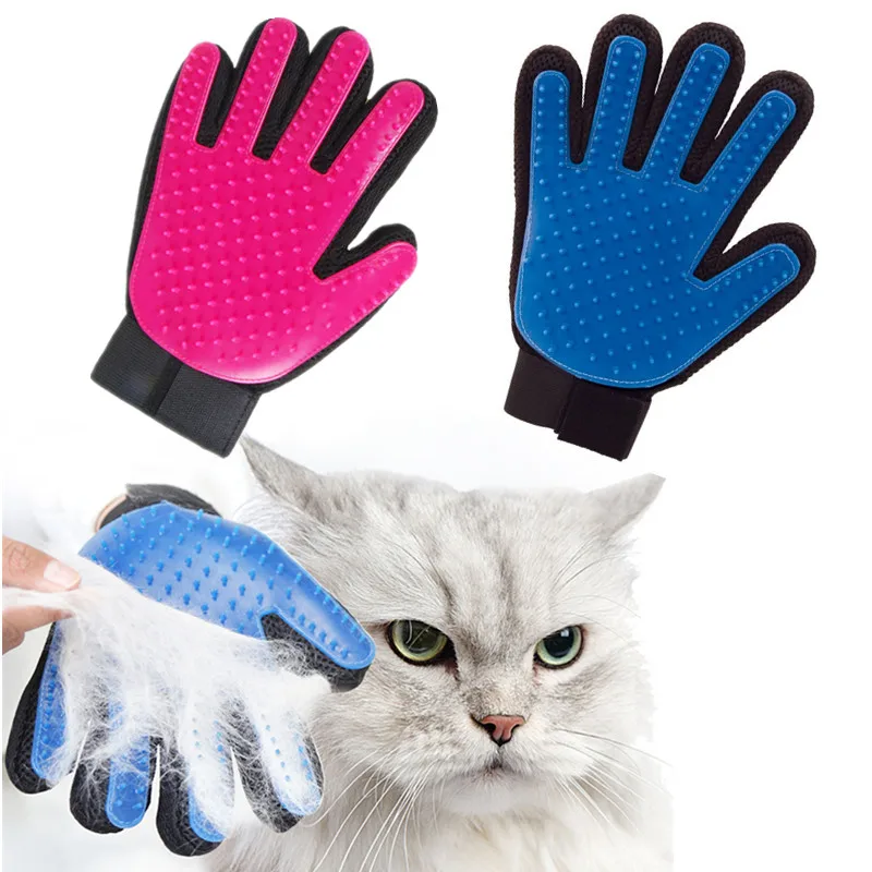 

Pet 5 Finger Brush Hair Remover Bathing Grooming Cleaning Shower Gloves
