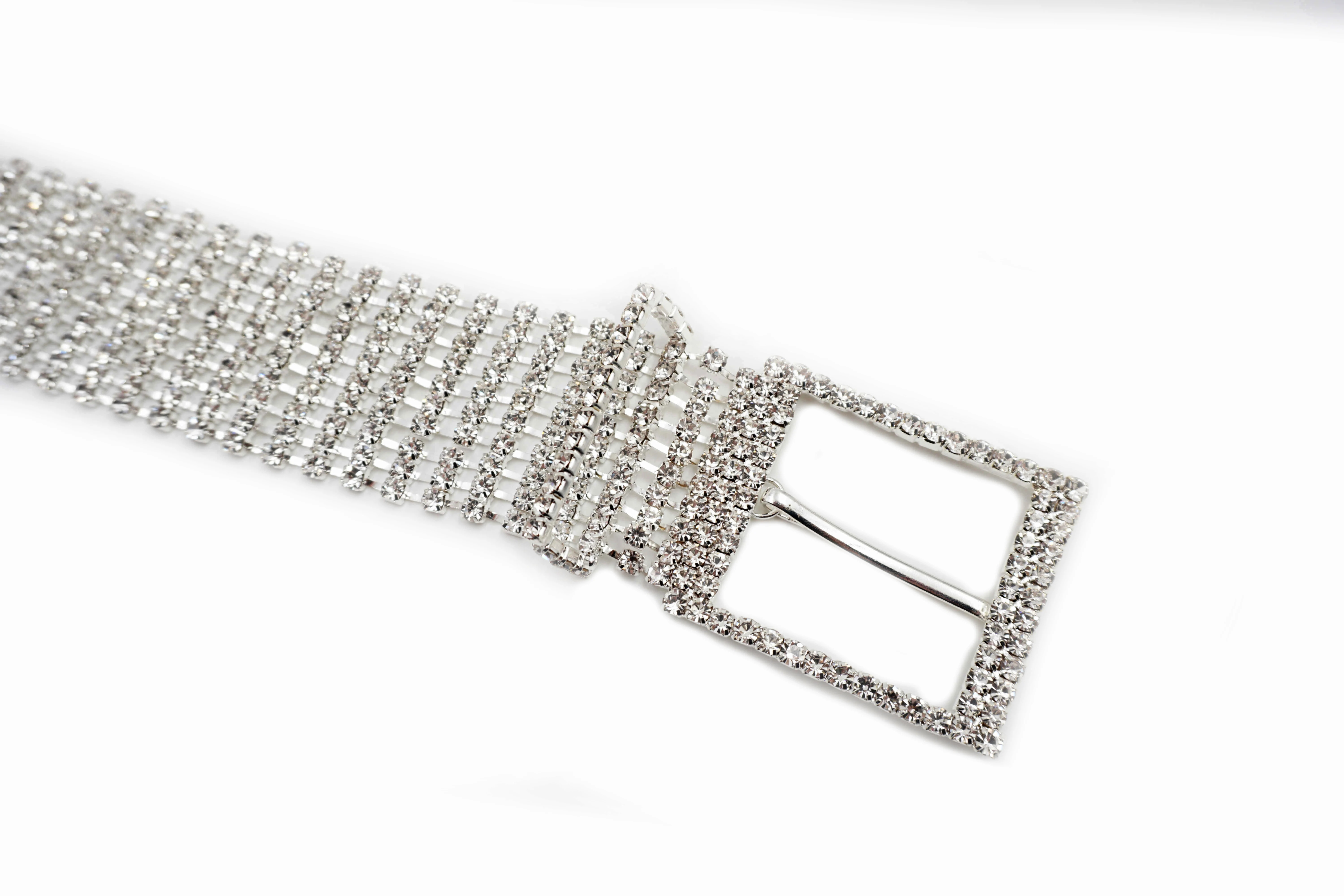fashion gold waist chain belt  buckles women metal diamond rhinestone belt for dress