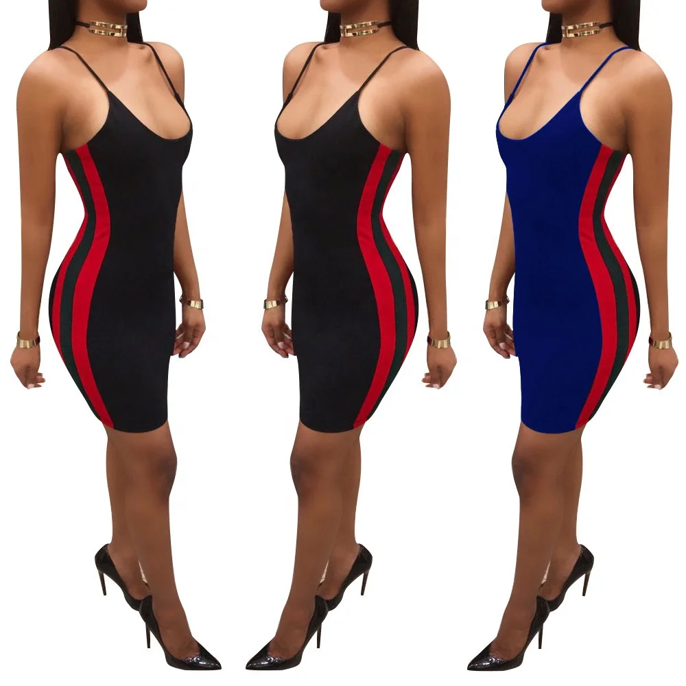 

MT65-230 Popular fashion sexy tight splice 3 colors girl frock dress women summer dresses for party