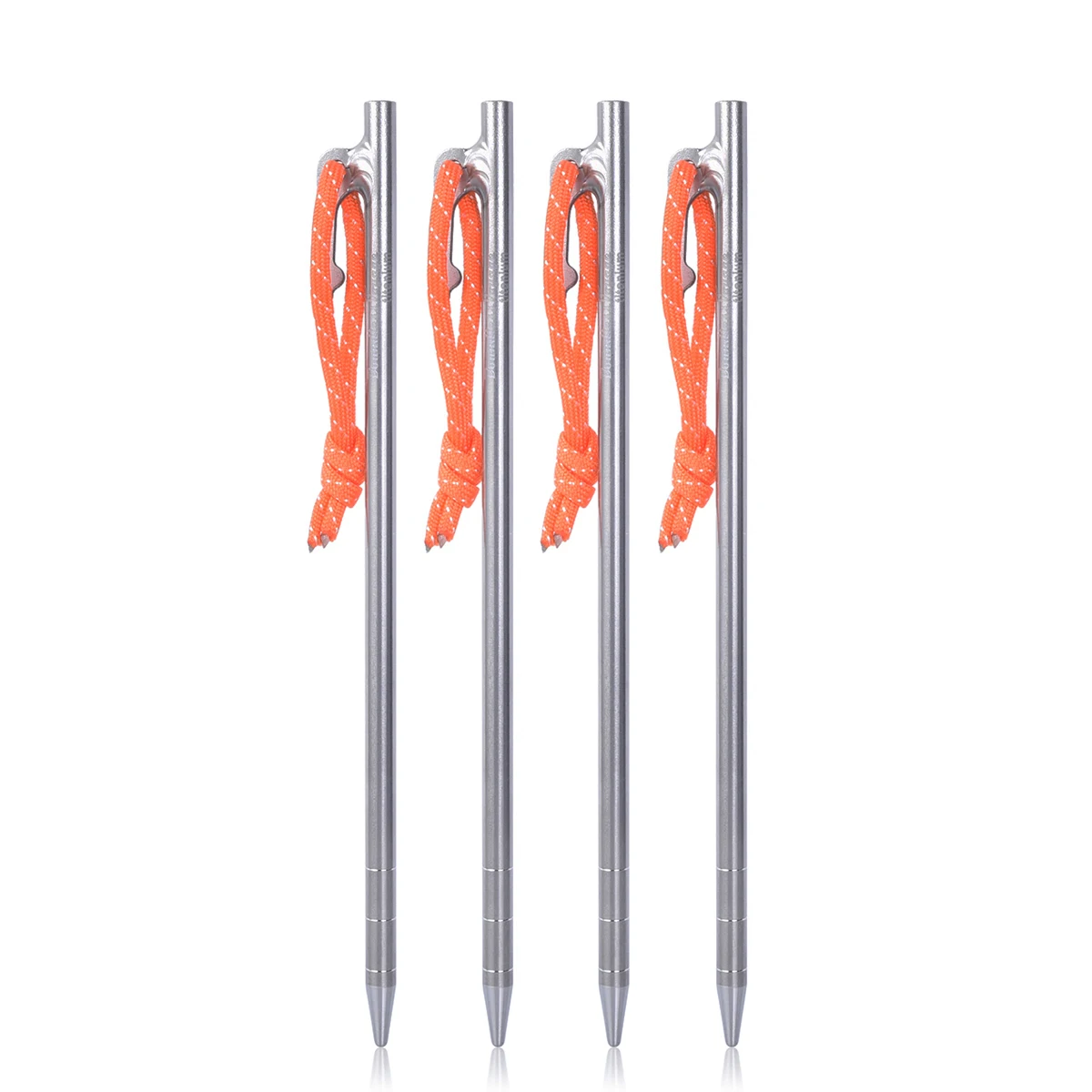 

Boundless Voyage 200mm Titanium Alloy Tent pegs Camping Heavy Duty Ground Nail ground tent stakes, Silver