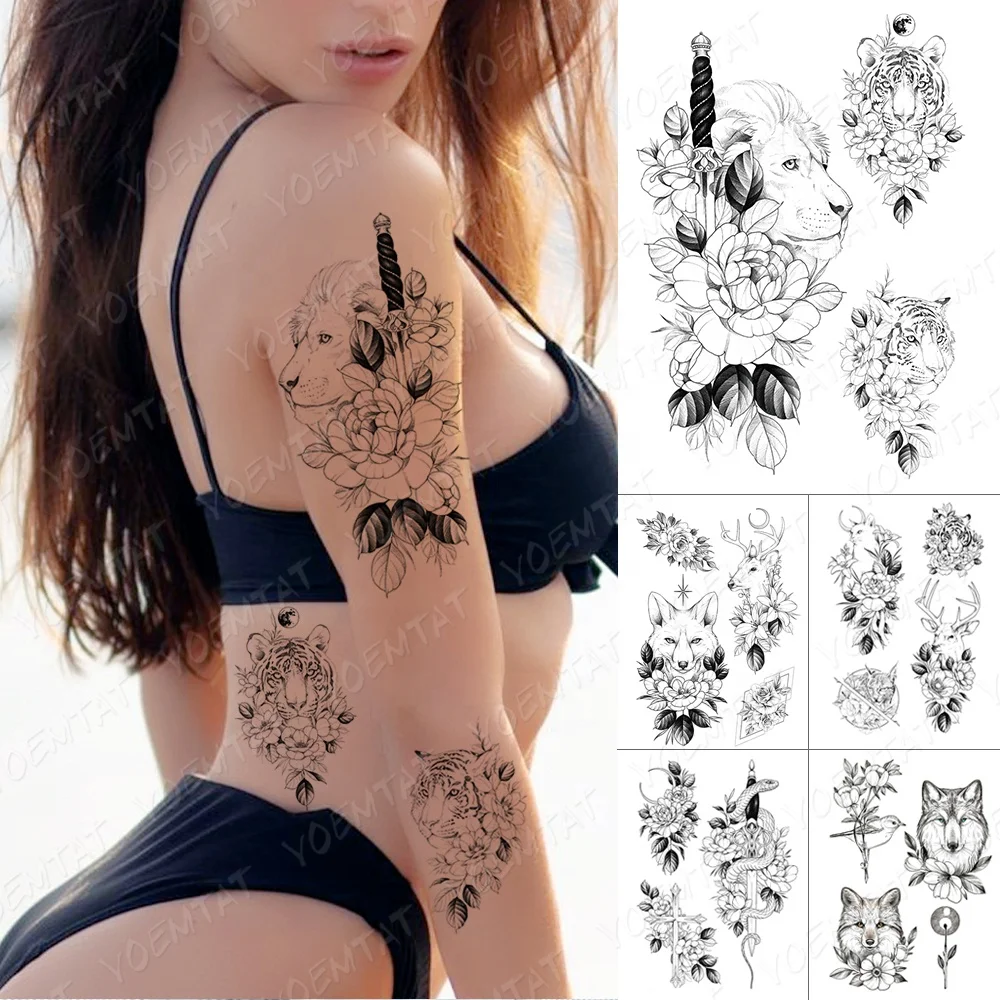 

Pop high quality party black Waterproof tatoo sticker men women, Cmyk