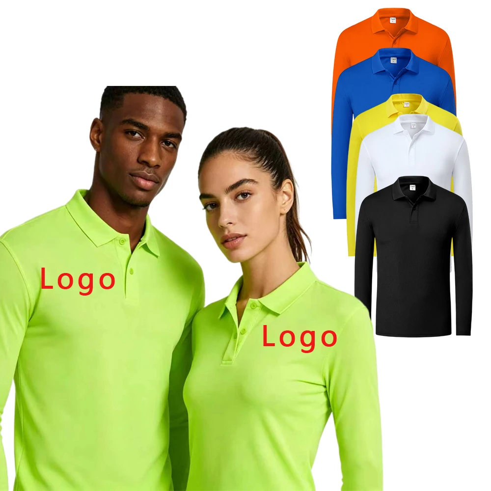 Polo t Shirt Long Sleeve Shirt Wholesale Blank Plain Embroidery Print logo Long-sleeve 100% Polyester Men's Polo Shirt