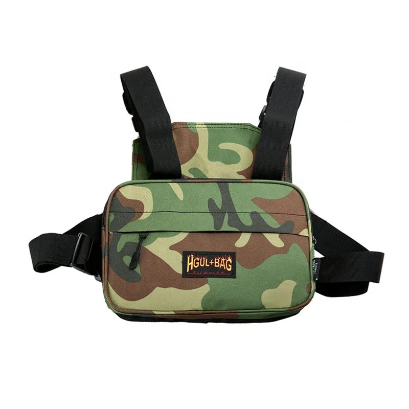 

2021 High quality Hip Hop waterproof outdoor casual street Unisex camouflage running chest bag