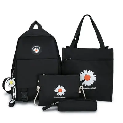 

Daisy Printed Canvas School Bag Canvas School Bag Large Capacity students girls backpack, Picture