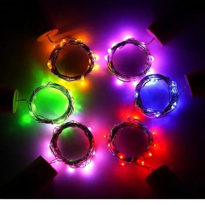 Hot Sales 2M 20 Led Cork Shape Bottle Mini Copper Wire Starry Lights String For Party