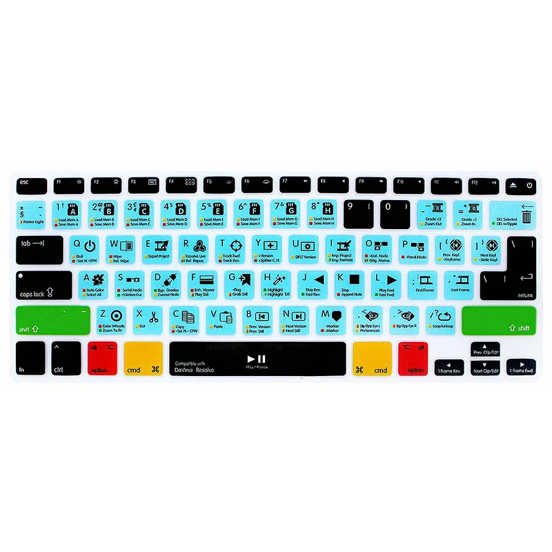

High Quality Avid Media Composer Shortcut Silicone Hard Keyboard Cover skin laptop For mac laptop Air