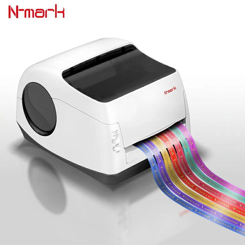 

N-mark Digital satin ribbon printing machine,hot foil printing equipment,gold mini printer