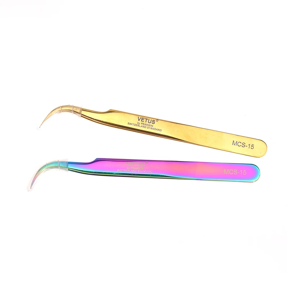 

Automatic Professional Black Strip Eyelash Tools Slanted Tip Stainless Steel Eyebrow Lashes Tweezers In Bulk