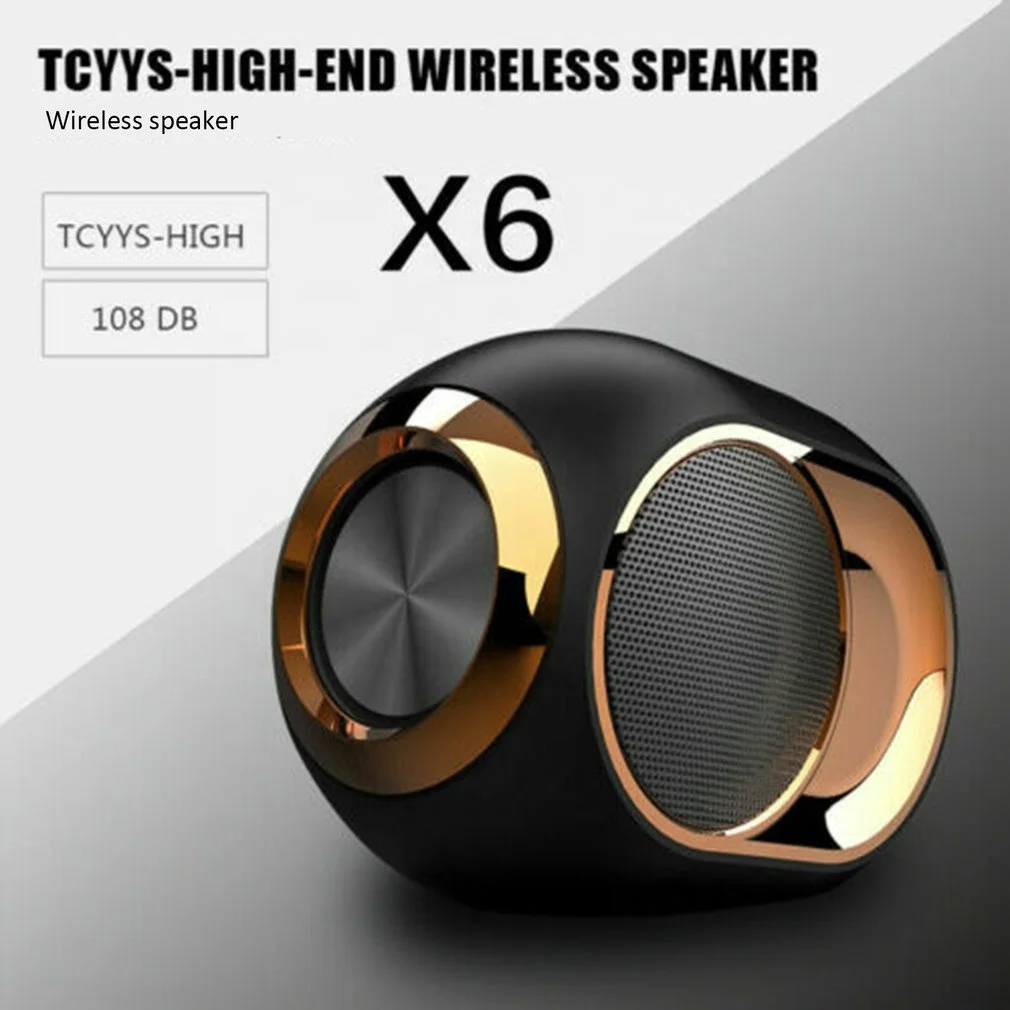 

X6 Golden Egg Speaker Wireless TWS Series Subwoofer U Disk Card Audio portable wireless stereo subwoofer speaker