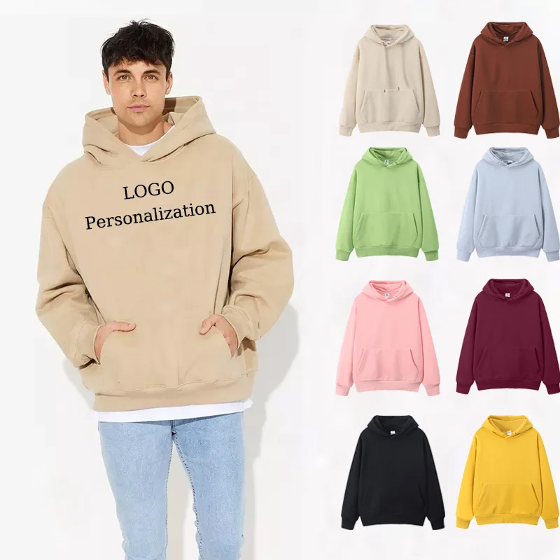 

Wholesale Heavyweight Pullover French Terry Vintage Cotton Hoodie Men Custom logo Plain Blank Oversized Heavy Weight Hoodies