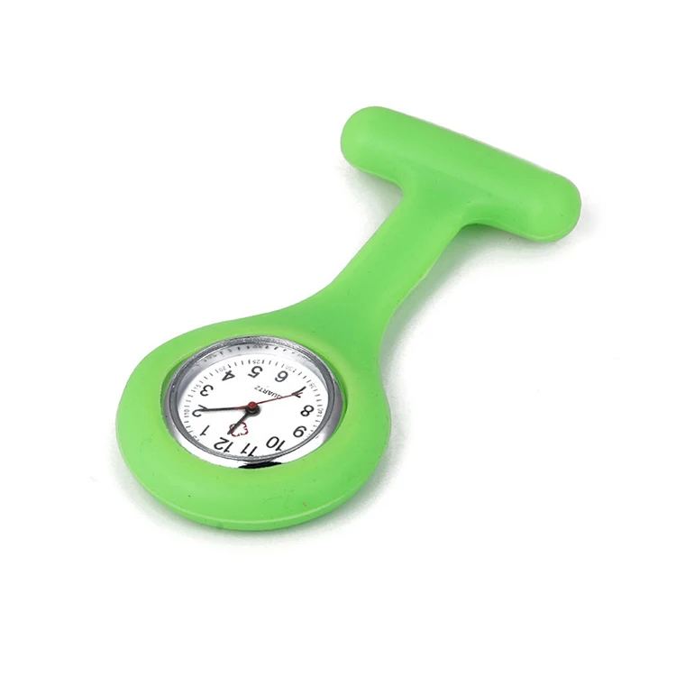 
Multi colors stock soft silicone nurse watch for hospital,Nurse pin watch with durable movement,Breast watch for nurse 